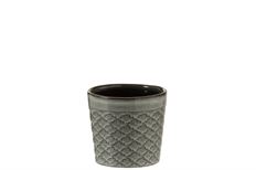 FLOWERPOT MORCCAN 11.8CM GRAY