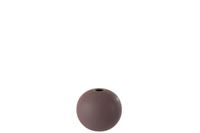 CERAMIC VASE BALL 12CM DK PURPLE