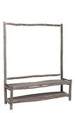 NATURAL LOG  BENCH 180X150CM WOOD