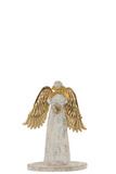 ANGEL W/METAL WING 18" WHITE