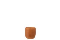 GLASS VASE ROUND 10.5 CM ORANGE