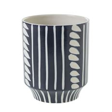POTTERY ZIVA 6.25X5.25" BLACK