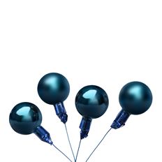 BALL GLASS 35MM ASSORTED NAVY 72PK