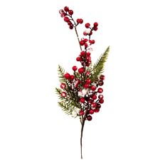 SPRAY 20" PINE/SNOW BERRY RED/GREEN