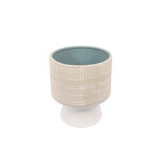 POTTERY FOOTED 6.25X5.5" WHITE