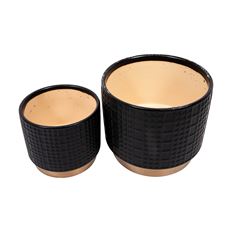 PLANTER MESH S/2 6/8" BLACK