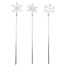 SNOWFLAKE STAKE 40" 3 ASST