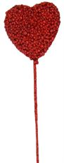 FOAM BEAD HEART PICK 55MM PK/6