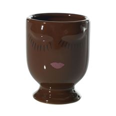 CELFIE VASE 2.75X3.5" BROWN