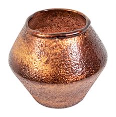 VASE CONIC GLASS 10.5CM BROWN