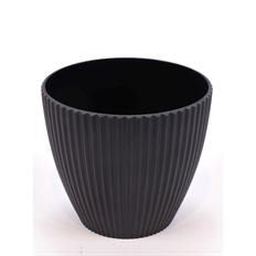 CONTAINER 5"X6" PLASTIC BLACK