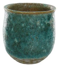 CERAMIC POT 13CM BLUE/GREEN