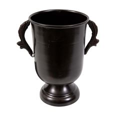 METAL CHALICE W/HANDLE 17X11 BLACK