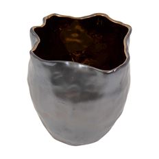 CERAMIC POD VASE 14CM COPPER