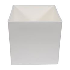 CUBE 4X4X4 WHITE PLASTIC