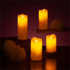 LED CANDLE 3"D 4PCS/PACK