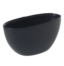 POTTERY BOAT 5.25"X11.25" BLACK