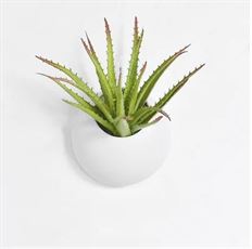 POTTERY WALL POCKET 4.72" WHITE