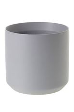 POTTERY CYLINDER 7"X6.75" GREY
