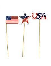 PICK 18" PATRIOTIC AST STYLES 12/PK