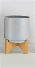 POTTERY 6X6.25" GRAY