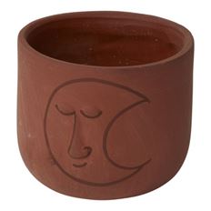 POTTERY MOON 3.5X4.25" CLAY