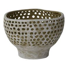 POTTERY 8.5X6" PELO GRAY
