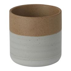 POT TWO TONE ROONEY 4.5" WHT/TAN