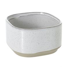 POTTERY SQ BOWL 3.5X6" WHITE