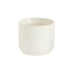 POTTERY CYLINDER 3.25X2.75" WHT