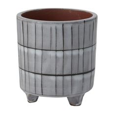 POTTERY FOOTED 4.25X3.5" WHITE