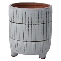 POT FOOTED BRAY 8.25X6.75" WHITE