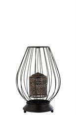 TEALIGHT HOLDER 38CM IRON BLACK