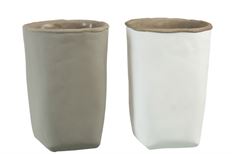 CERAMIC BAG 5CM 2 AST WHT/GRAY
