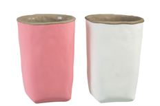 POTTERY BAG 25CM 2 ASST PINK/WHITE