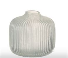 BUDVASE RIDGES 11CM CLEAR