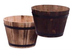 WHISKY BARREL PLANTER 7"H 9"O