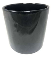 POTTERY CYLINDER 3" SHINY BLACK