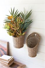 HANGING BASKET 16.5X11 SET/2 NAT
