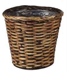 POTCOVER 15.5" FERN BROWN STAIN