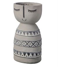 PLANTER FACE RESIN 4X8" CEMENT