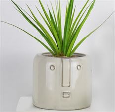 POTTERY 5X6" WHITE