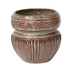 POTTERY ANT PATTERN 5X5.5" TAN