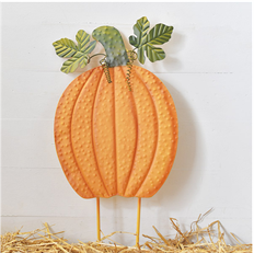 PUMPKIN 26" TIN YARD ART