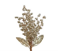 BERRY SPRAY W/LEAVES 15" PLATINUM