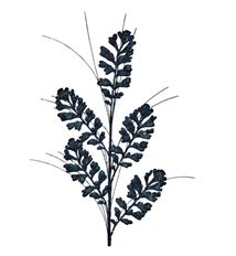 GLITTER/SEQUIN FERN SPRAY 29" BLUE