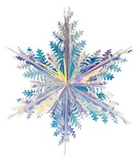 SNOWFLAKE 16" KD IRRIDESENT
