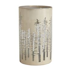 POTTERY 6X10" HURRICANE CHAMPAGNE