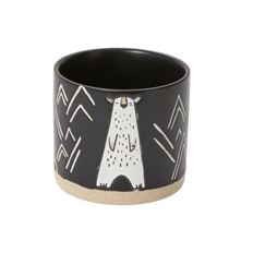 POTTERY 4X3.5" ARWEN BLACK