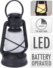 LANTERN LED/12  22 CM BLACK